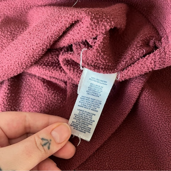 Chaps Red Fleece Half Zip Sweater - Picture 7 of 7